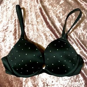 Victoria’s Secret 34B black rhinestone push up bra
